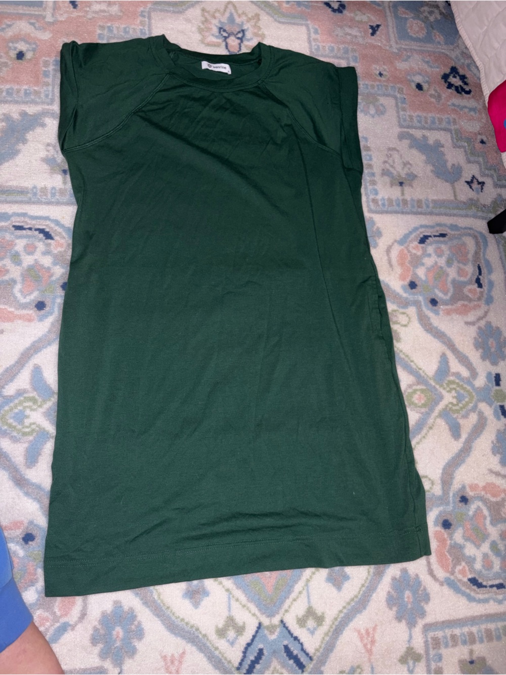 Women's Dark Green Stretch TShirt dress